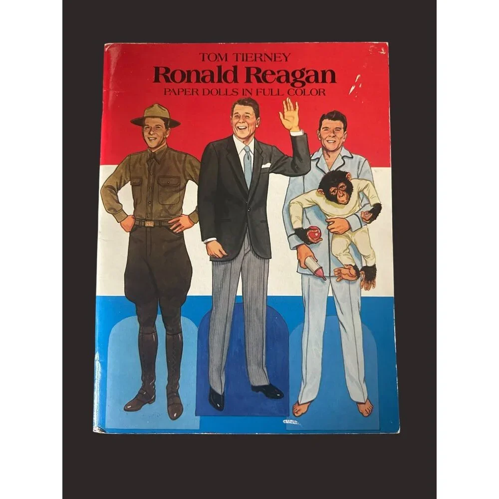 Tom Tierney Ronald Reagan Paper Dolls In Full Color 1984‎ Collectible Book
